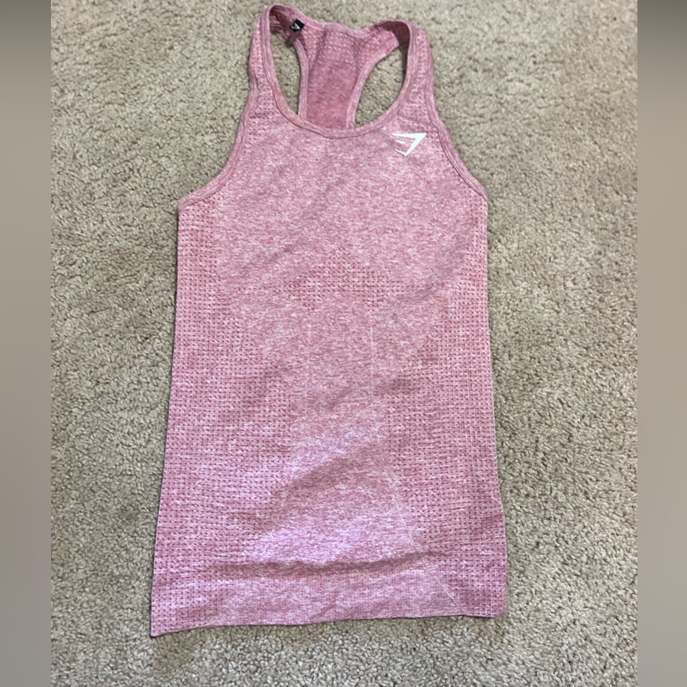 Women's Gymshark Vital Seamless 2.0 Tank Top (Pink Marl) (Small)